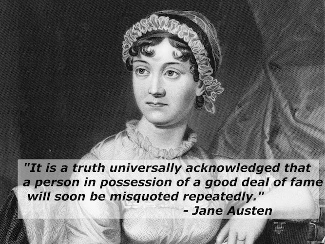 jane austen misquoted