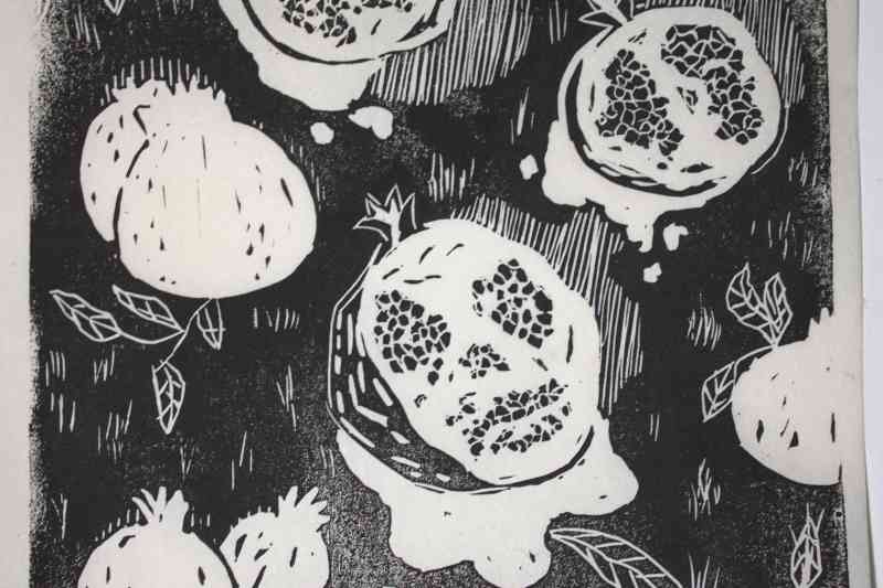 Pomegranate Skull